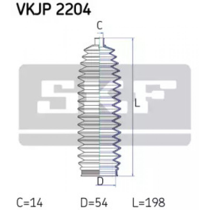 VKJP 2204 SKF - Пильовик привідного валу